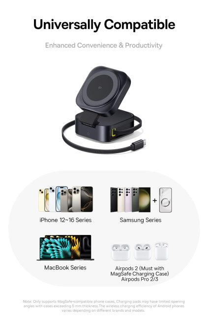 Đế Sạc Không Dây 67w Baseus MagPro 2 IN 1 Magnetic Wireless Charger Cho IPhone, Airpod và Apple Watch