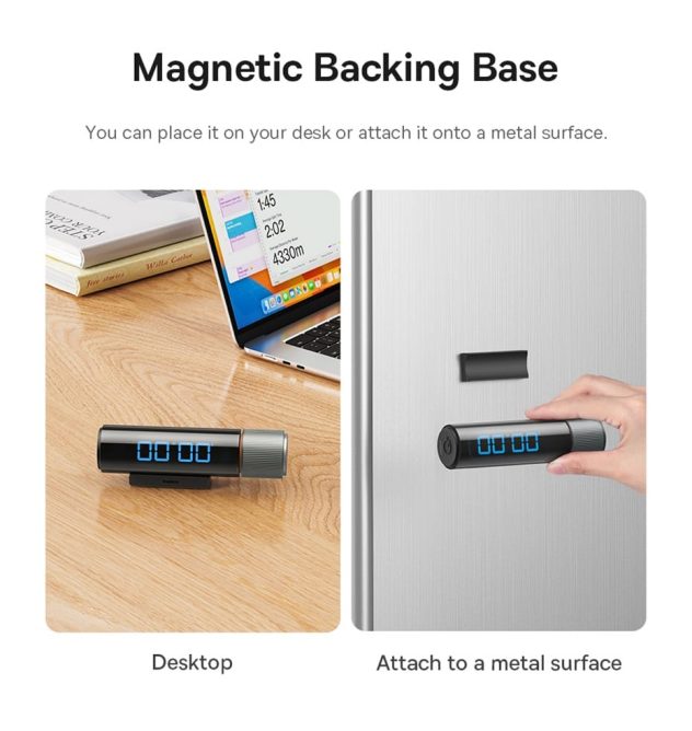 Đồng Hồ Báo Thức BASEUS Hẹn Giờ Đếm Ngược Màn Hình Kỹ Thuật Số Heyo Series Magnetic Countdown Timer