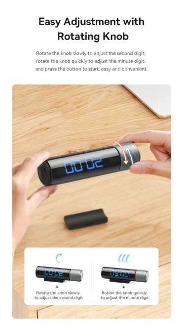 Đồng Hồ Báo Thức BASEUS Hẹn Giờ Đếm Ngược Màn Hình Kỹ Thuật Số Heyo Series Magnetic Countdown Timer