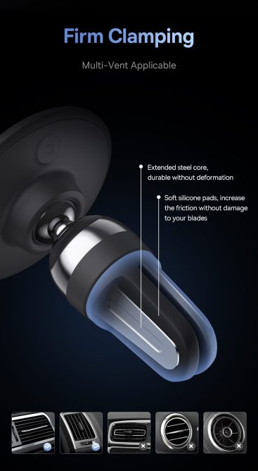 Giá Đỡ Điện Thoại Trên Xe Hơi BASEUS C01 Nam Châm Từ Tính Xoay 360 Độ Gắn Cửa Gió Hoặc TapLo Siêu Chắc Chắ