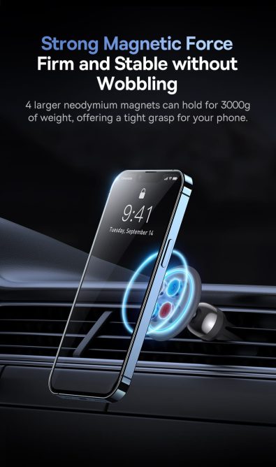 Giá Đỡ Điện Thoại Trên Xe Hơi BASEUS C01 Nam Châm Từ Tính Xoay 360 Độ Gắn Cửa Gió Hoặc TapLo Siêu Chắc Chắ