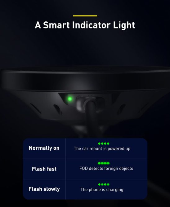 Kẹp Điện Thoại 15W BASEUS Magsafe Big Energy Sạc Nhanh Không Dây Trên Xe Ô Tô