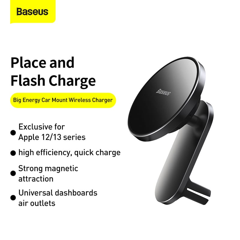 Alternative view of Kẹp Điện Thoại 15W BASEUS Magsafe Big Energy Sạc Nhanh Không Dây