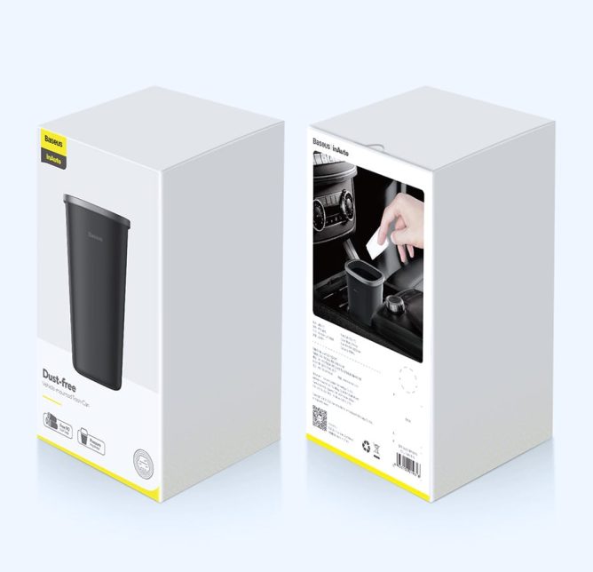 Thùng Rác Mini Baseus Dust Free Đa Năng Sử Dụng Trên Xe Ô Tô, Văn Phòng, Bàn Làm Việc Có 90 Túi Đựng Đi Kèm 800 ML