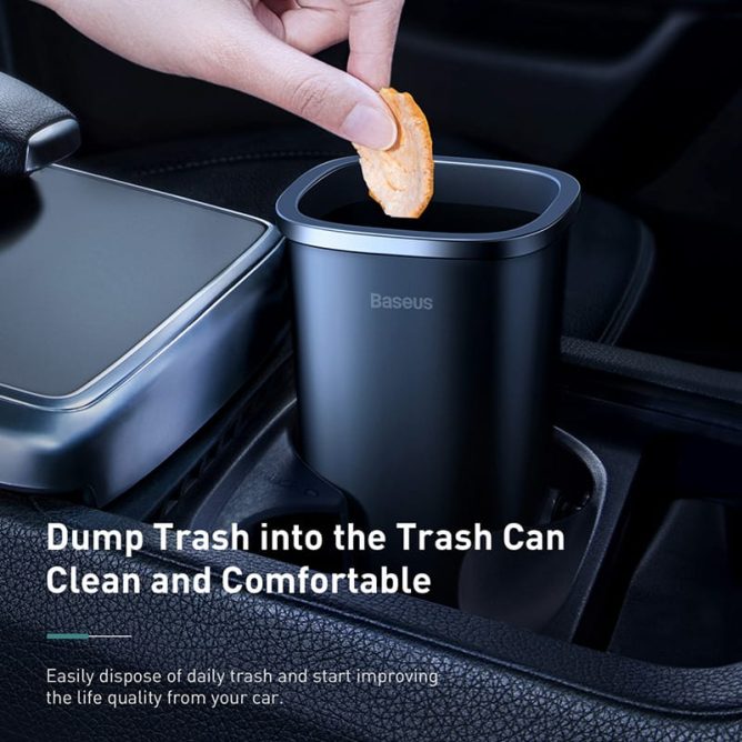 Thùng Rác Mini Baseus Dust Free Đa Năng Sử Dụng Trên Xe Ô Tô, Văn Phòng, Bàn Làm Việc Có 90 Túi Đựng Đi Kèm 800 ML