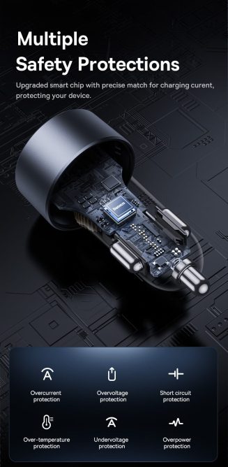 Tẩu Sạc Nhanh 30w Baseus BS-CG010 Trên Ô Tô Xe Hơi 12V-24V